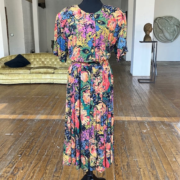 Vintage Dresses & Skirts - Vintage Floral 2pc skirt set